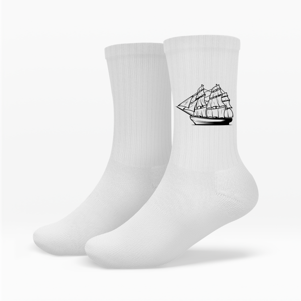 Socken Segelschiff – Maritime Crew Socken für Herren & Damen | CPTN Wear