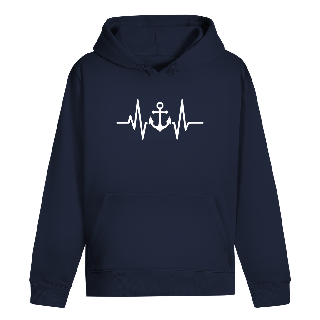 Hoodie Heartbeat Anker – Maritimer Kapuzenpullover für Herren | CPTN Wear