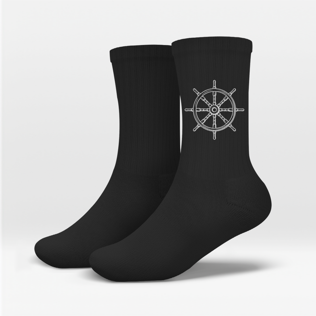 Socken Steuerrad – Maritime Crew Socken für Herren & Damen | CPTN Wear