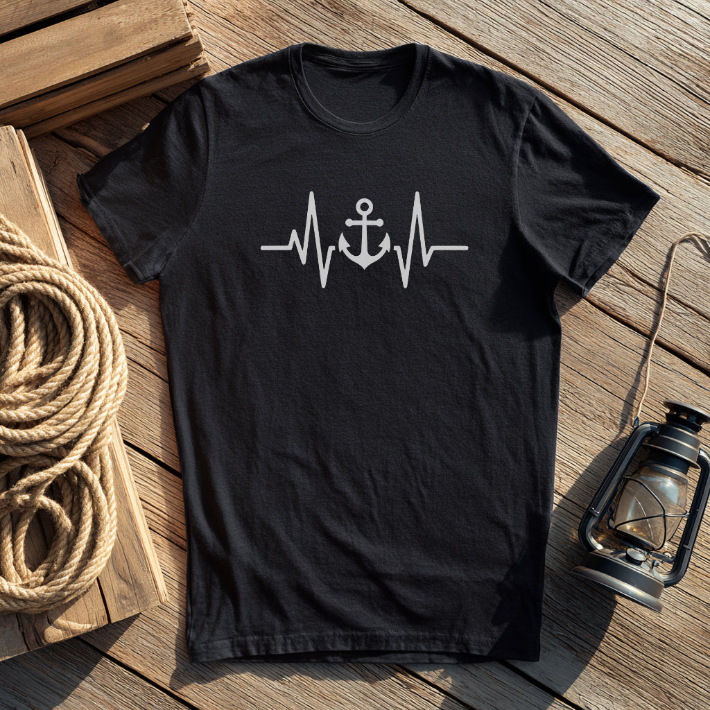 T-Shirt Heartbeat Anker – Maritimes Herren Shirt | CPTN Wear