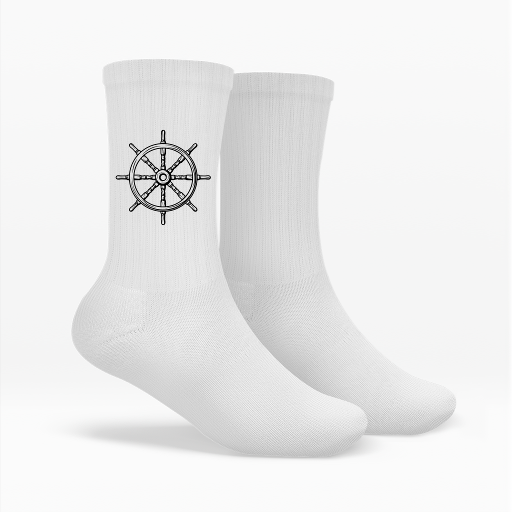 Socken Steuerrad – Maritime Crew Socken für Herren & Damen | CPTN Wear