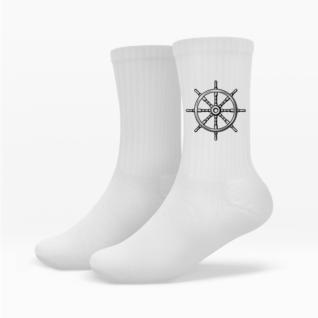Socken Steuerrad – Maritime Crew Socken für Herren & Damen | CPTN Wear