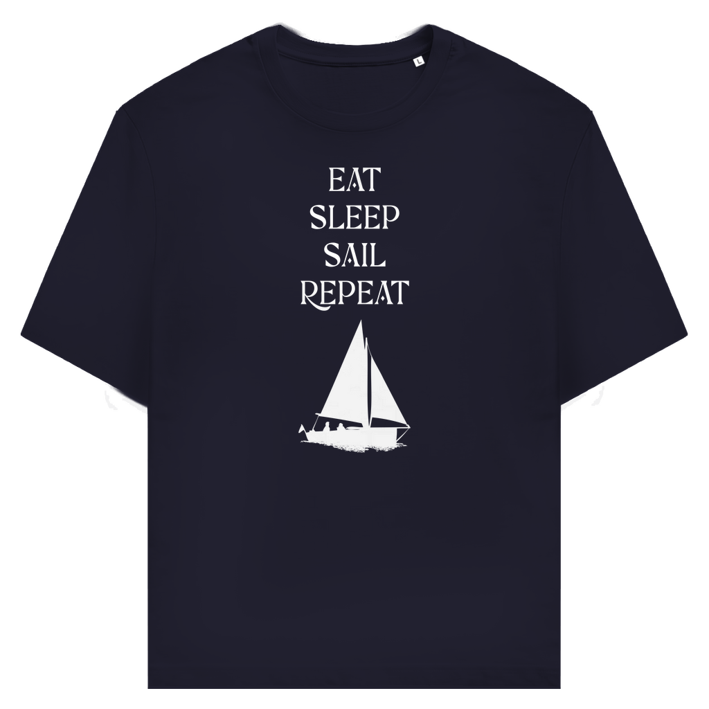 T-Shirt Heartbeat Eat Sleep Sail Repeat – Maritime Mode | CPTN Wear
